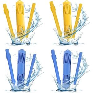 4 Pack Spa Mineral Sanitizer for Spas Hot Tub Water Treatment Rods Yellow Blue